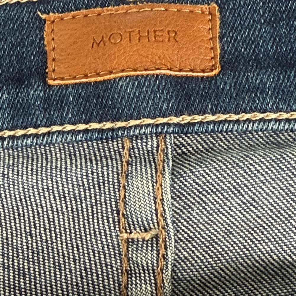MOTHER Women's Dark Wash Ankle Cropped Jeans - Indigo - Picture 6 of 14